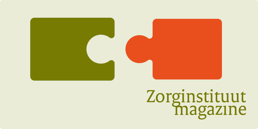 Je ziet een digitale tekening van een groen en een oranje puzzelstukje die in elkaar passen